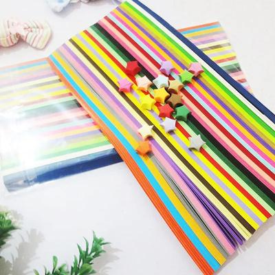 Wishing Star Paper 23*1cm Solid Candy Color Star Paper Strips Lucky Origami Paper DIY Folding Star Stacks 1030PCS