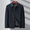 Brand Men's 2025 Autumn/Winter Wool Coat - Lapel, Detachable Down Lining, Double-Faced Wool Overcoat.