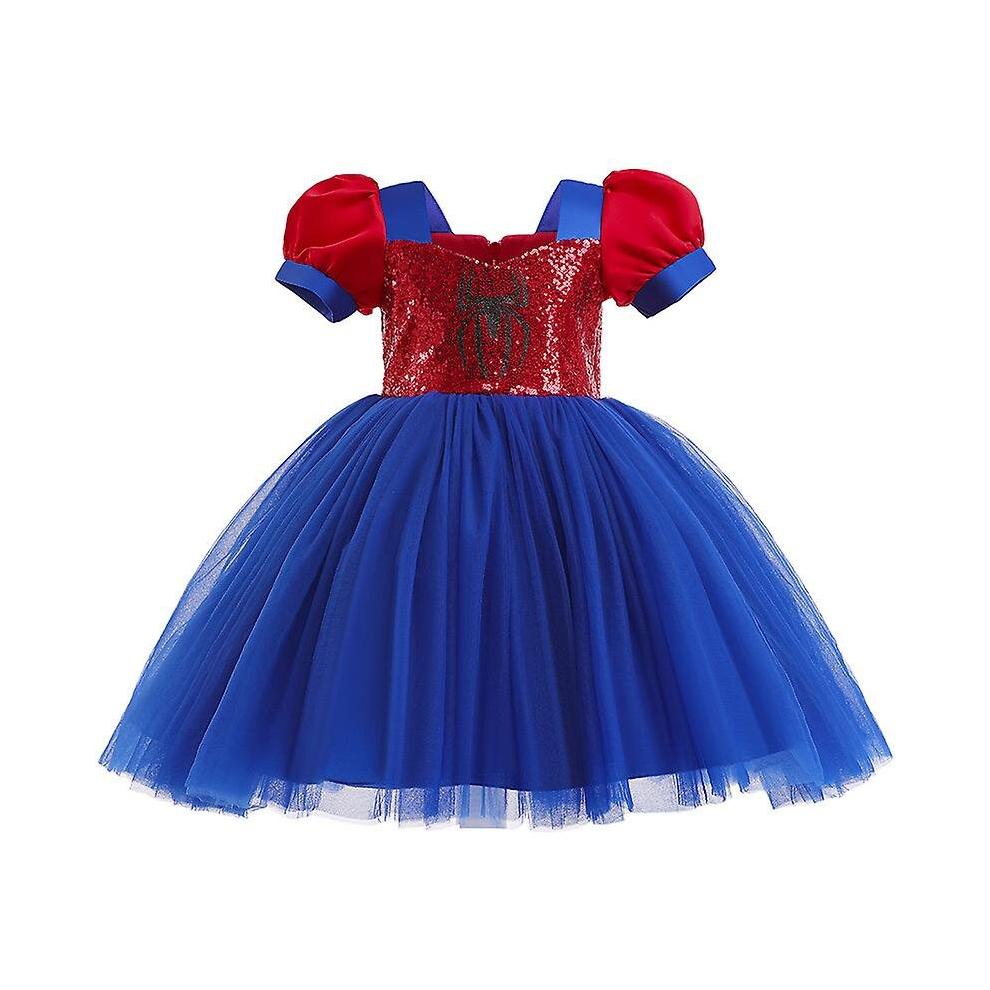 Costumi Tutù Spiderman Cosplay Vestiti Ragazze Paillettes Ragnatela Rete Tutù Vestiti Per Bambini Compleanno Halloween Festa di Travestimento