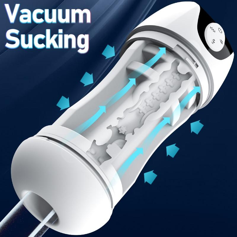 Masturbators for Men Automatic Sucking Real Vagina Vibrator Male Masturbation Cup Pussy Pocket Sex Machine Toys