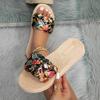 Women's Bohemian Satin Strap Platform Beach Slippers