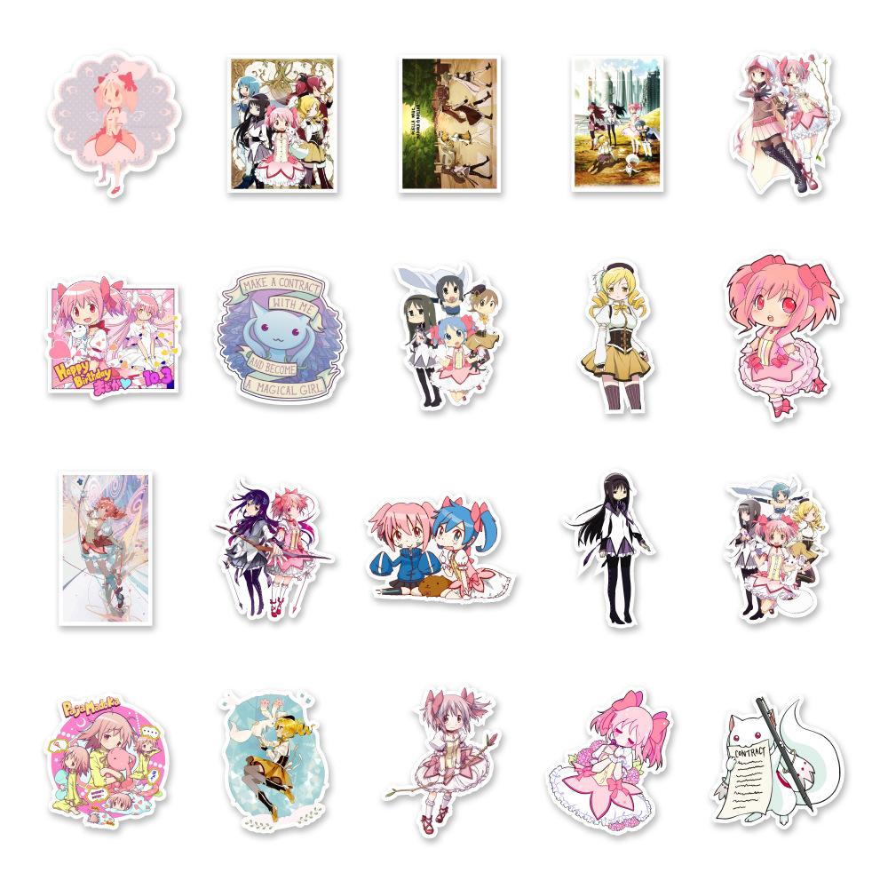 50 Cartoon Cute Magic Girl Laptop Skateboard Suitcase Doodle Decoration Stickers