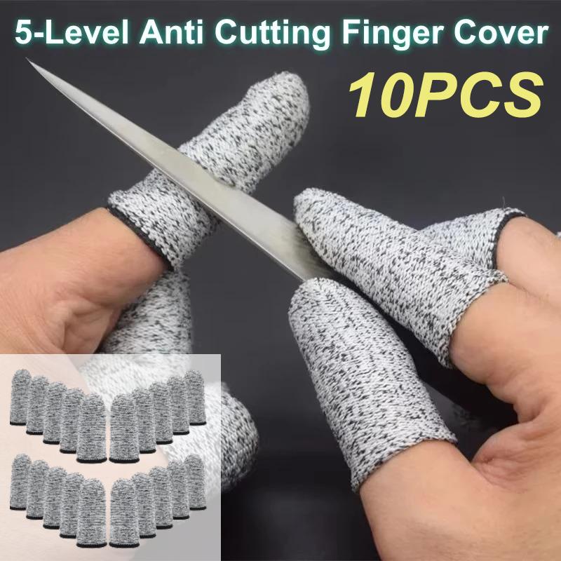 Level 5 Anti-Cut Finger Cover High-Strength Safety Flexible Anti Cut Fingertip Gloves Kitchen Tool Reusable and Durable