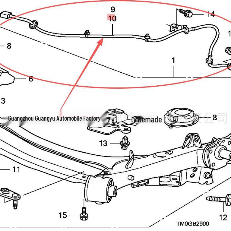 57475-TF0-003 ABS Sensor for Honda