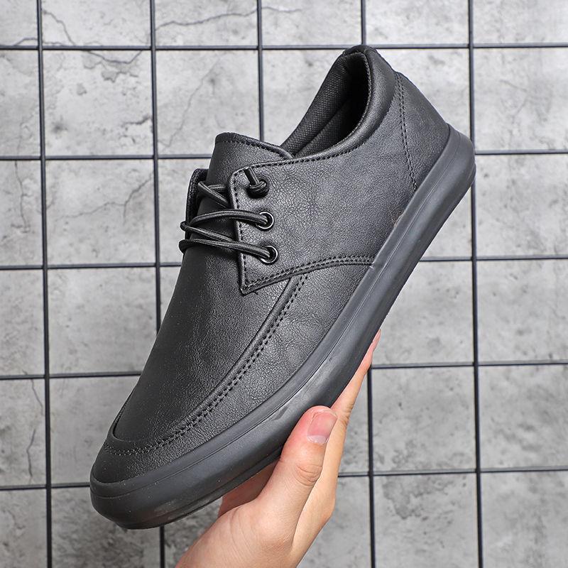 

Мужская обувь Hy весна 2024 года, новая осенняя повседневная обувь с низким верхом, мягкой подошвой, с мягким лицевым покрытием, одинарные туфли на одной педали, мужские кожаные 38