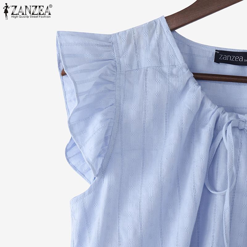 ZANZEA Women Casual Round Neck Summer Sleeveless Tank Tops