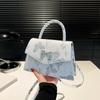 Summer New Printing Casual Texture Small Fresh Butterfly Casual Shoulder Portable Crossbody Small Square Bag Woman