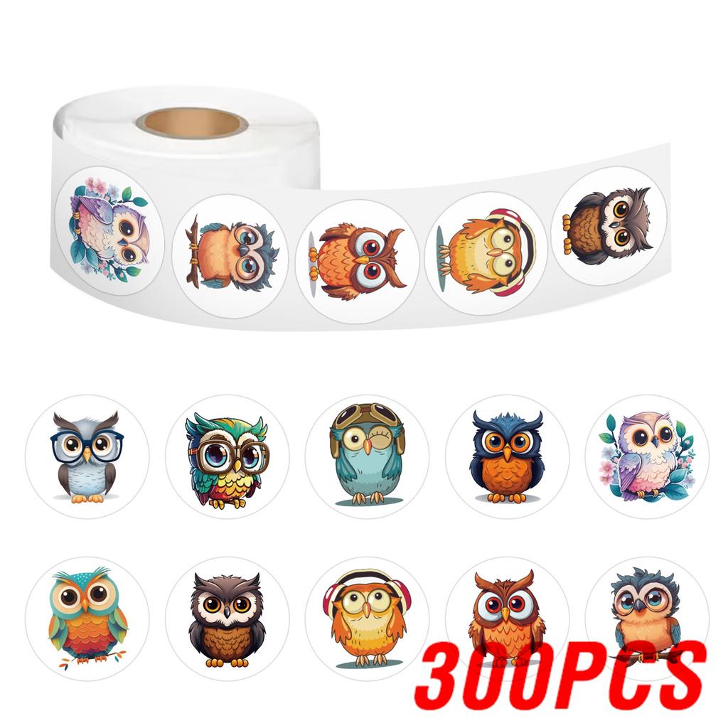 100-500Pcs High-Standard Cute Superior-Grade Owl High-Standard Sticker Premium-Quality Animals High-Standard Sticker For Youngsters Vintage