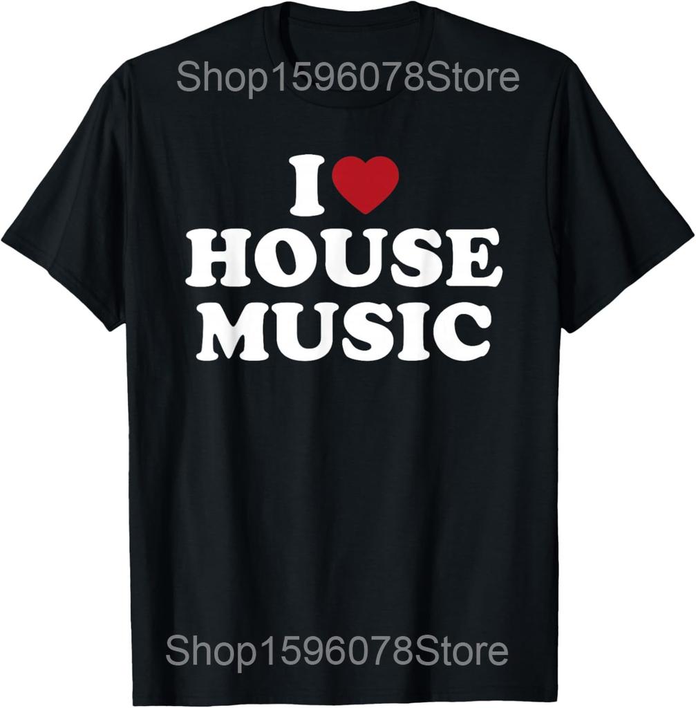 House Music Retro Old School Record DJ T Shirts Men Women Cotton Humor Streetwear Tee Shirt Short Sleeve Unisex Loose Clothing