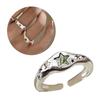 Engagement Rings Zircon Rings Women Party Jewelry Open Rings Finger Rings Girls Y2K Adjustable Rings Alloy Material