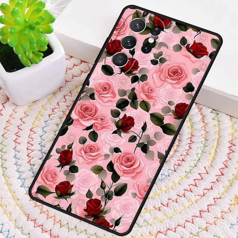 

Red Aesthetic TPU Phone Case For Samsung Galaxy note 10 pro S26 S25 S24 S23 S22 Ultra Plus S21 FE S20 Shockproof Cover Galaxy S24 Ultra
