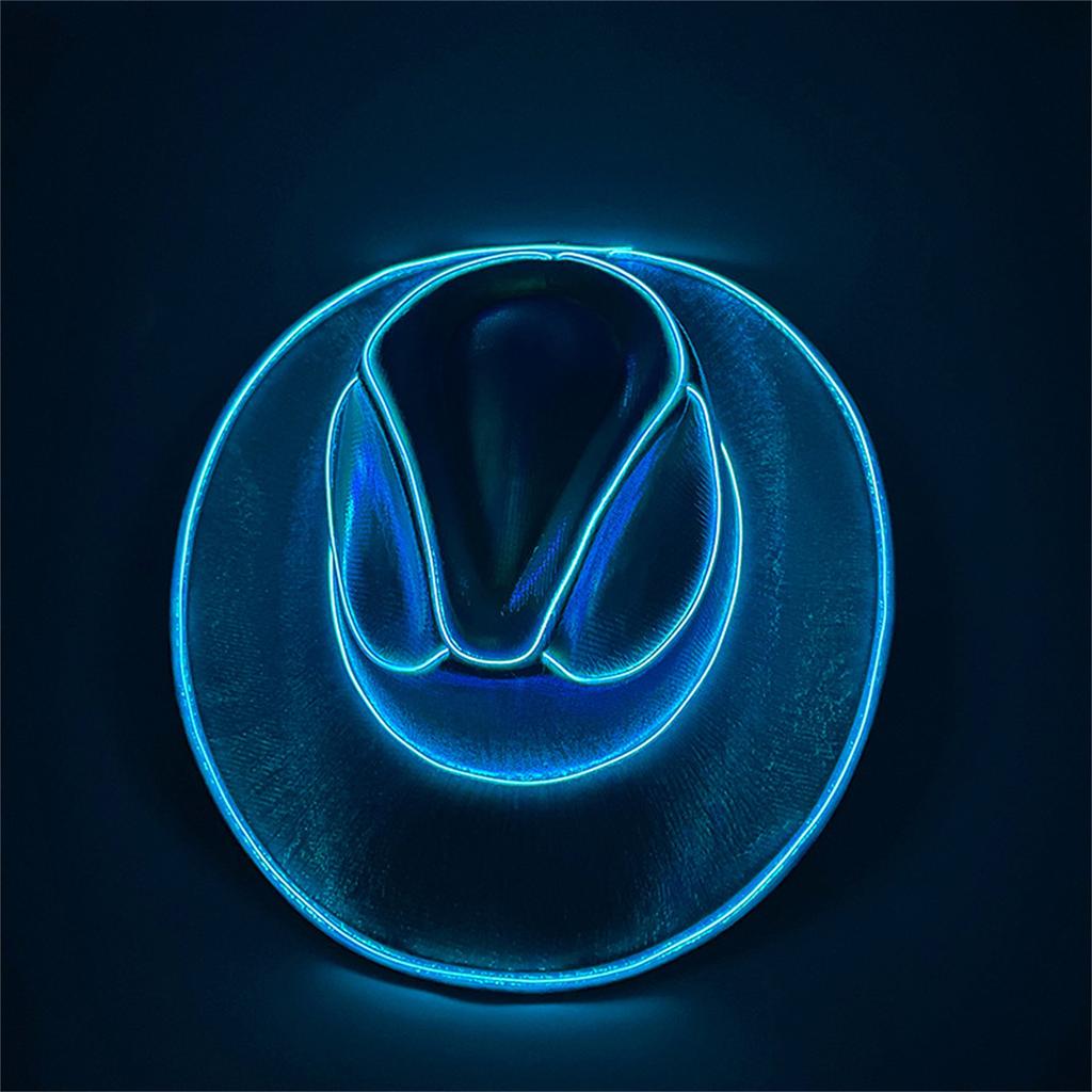 Glittery Hat LED Light Up Cowboys Hat Rhinestone For Cowboys And Cowgirls Battery-operated Cowboys Hat For Parties Christmas Birthdays Costume