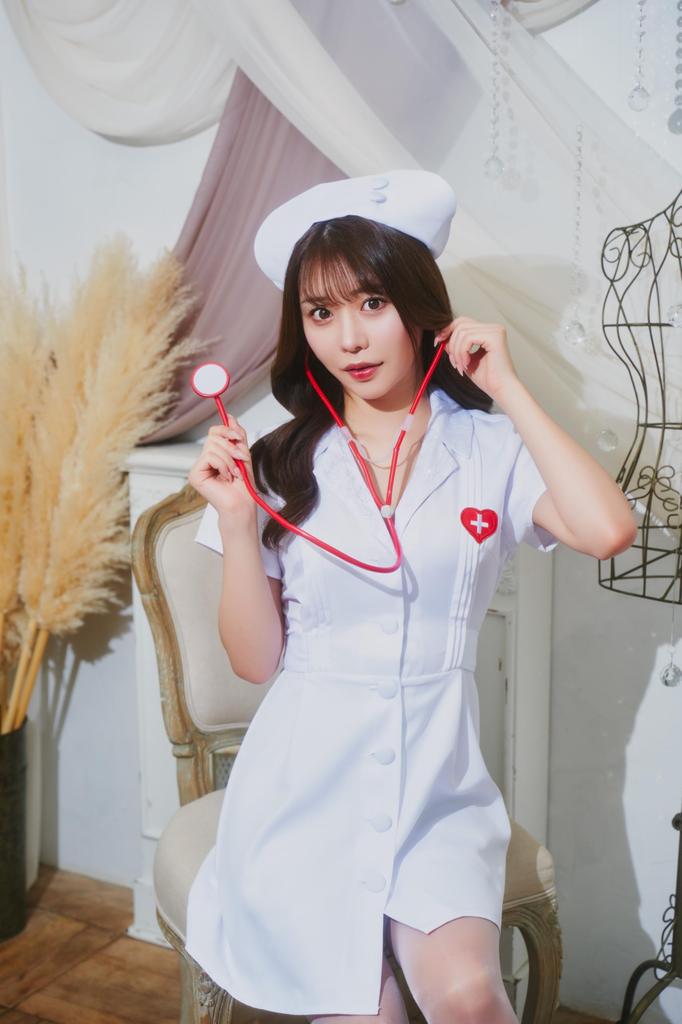 Clearstone GLOWHOLIC Cosplay Halloween Open Collar Nurse M White Women's