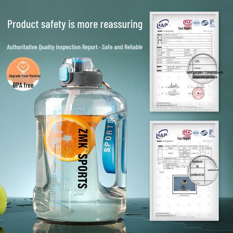 UOSO Tritan Fitness Water Bottle with Strap