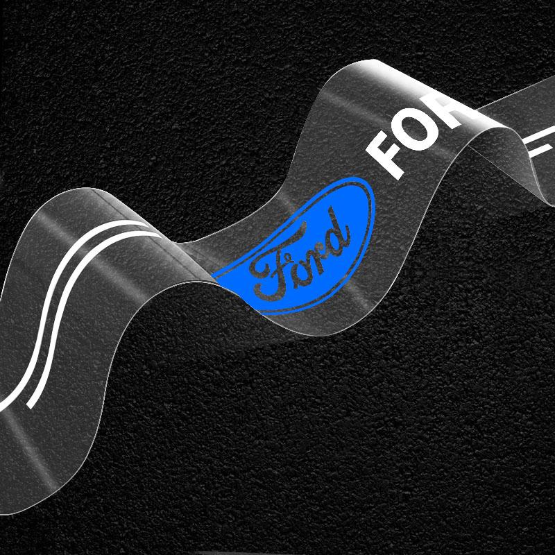 1 ks Průhledná ochranná nálepka na znak kufru auta, Autodoplňky pro Ford Focus Mondeo Kuga Fiesta MK7 Escort Explorer Edge 2 4 MK2 MK4