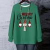 Ladies' Christmas Printed Round Neck Long Sleeved T-shirt Sweatshirt Top