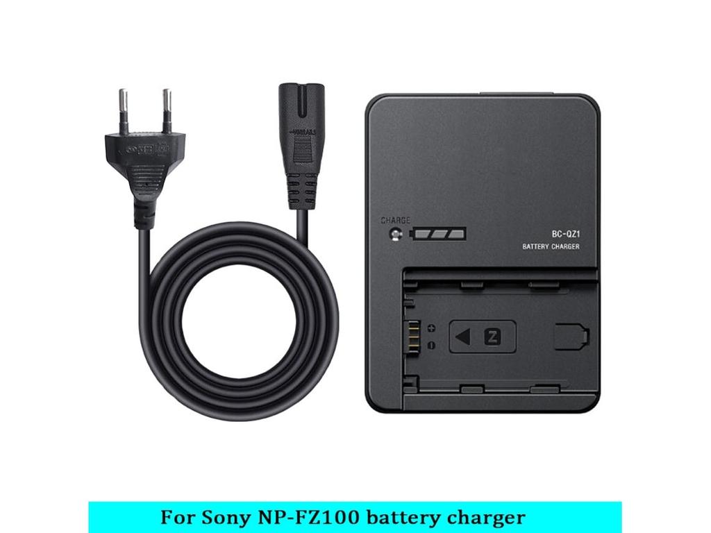 Battery Charger for Sony NP-FZ100 BC-QZ1 ZV-E10II A7 III A7R V A7R IV– Fast Charging