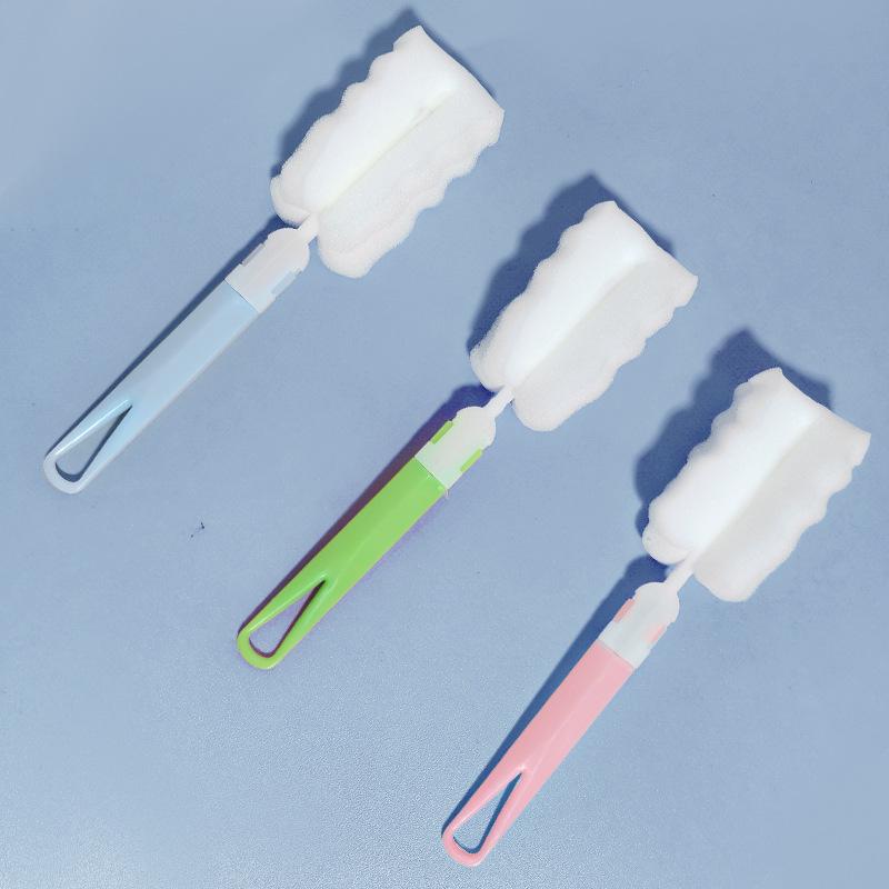 Detachable Long Handle Sponge Brush for Glass Cups and Baby Bottles
