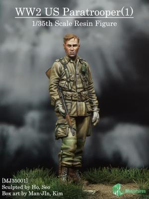 Tri Factory MJ Figür Serisi II. Dünya Savaşı ABD Ordusu Hava İndirme Askeri 1 Reçine Kit MJ35001 Kalıplanmış Renk 1/35