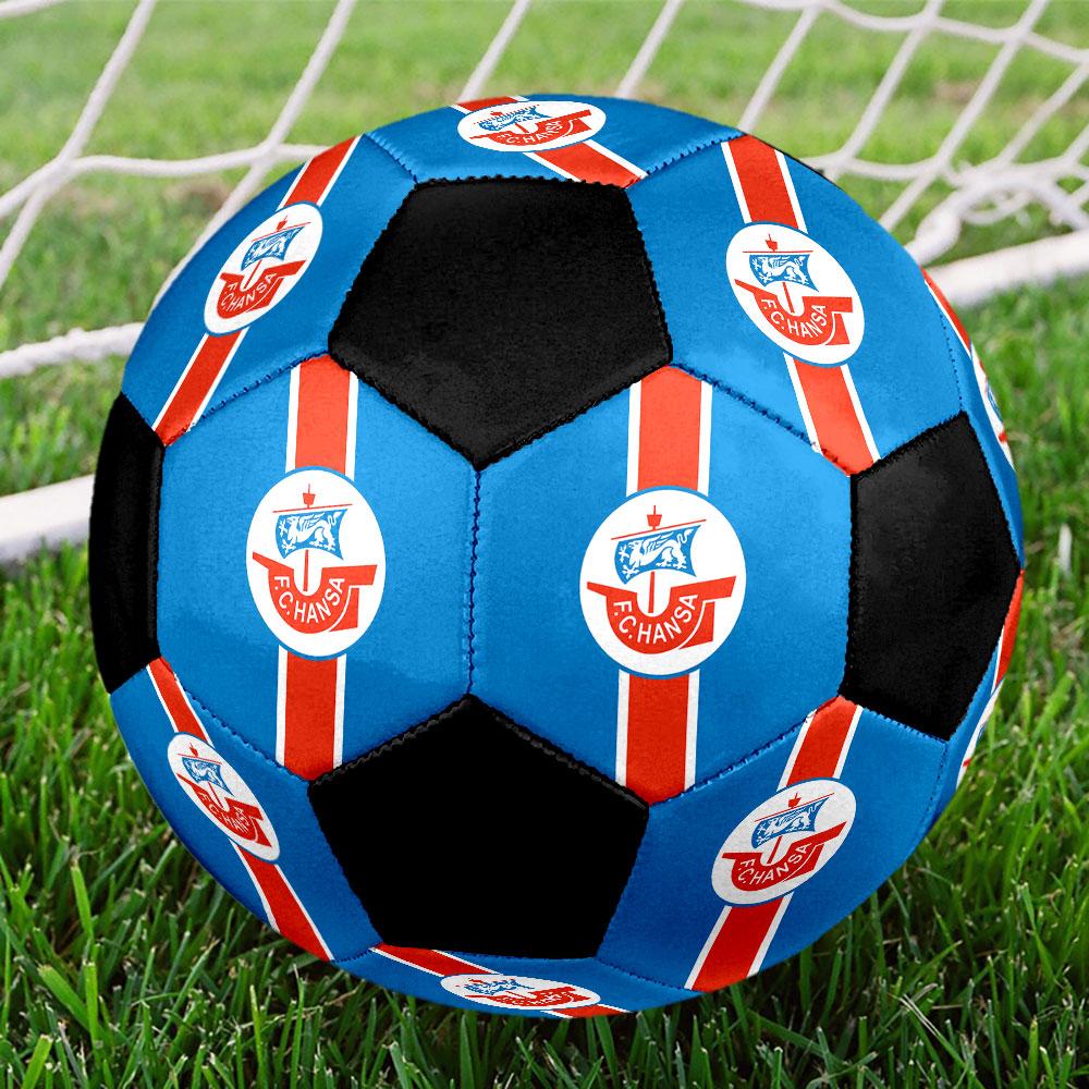 1 pz Pallone da Calcio FC Hansa Rostock Taglia 5 Pallone da Calcetto Indoor alla Moda Colorato Gioco in Giardino - Ottimo Regalo per Appassionati di Sport HE37