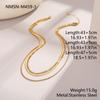 GEMCHIC Women's Gold Layered Chain Necklace Set Stainless Steel Snake & Figaro Link Choker Jewelry