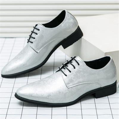 Modă Lux Modă Nou Pantofi Oxford din Piele Lăcuită cu Șireturi Albe Farmec pentru Bărbați Designer Formal Nuntă Bal Rochie de Revenire Încălțăminte
