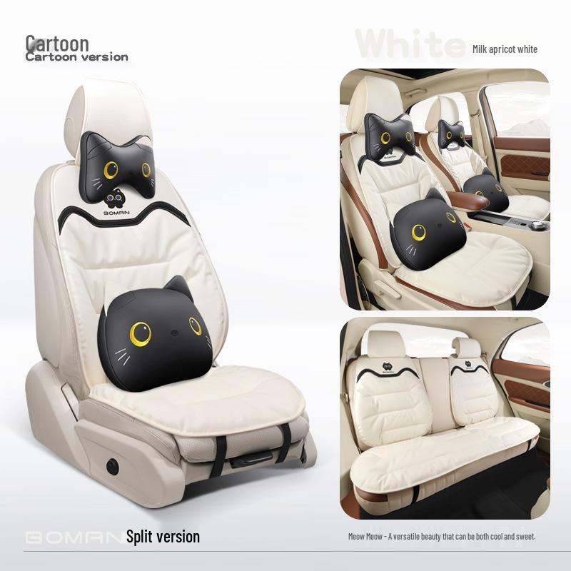 Napa Leather Car Seat Cushion - All-Season Cover for Mercedes-Benz, BMW, Tesla, Volkswagen