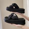 Summer New Platform Slippers Women Wear Cross Comfortable Beach Shoes Women Casual Cool Slippers Women