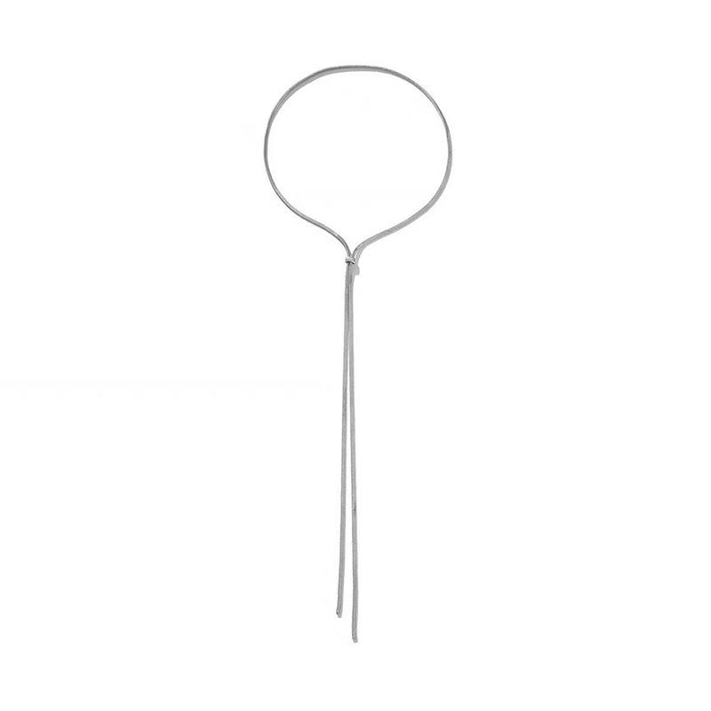Minimalist Extra Long Pull-Out Necklace for Women - High-End Snake Bone Chain, Light Luxury Design, Simple & Versatile Style