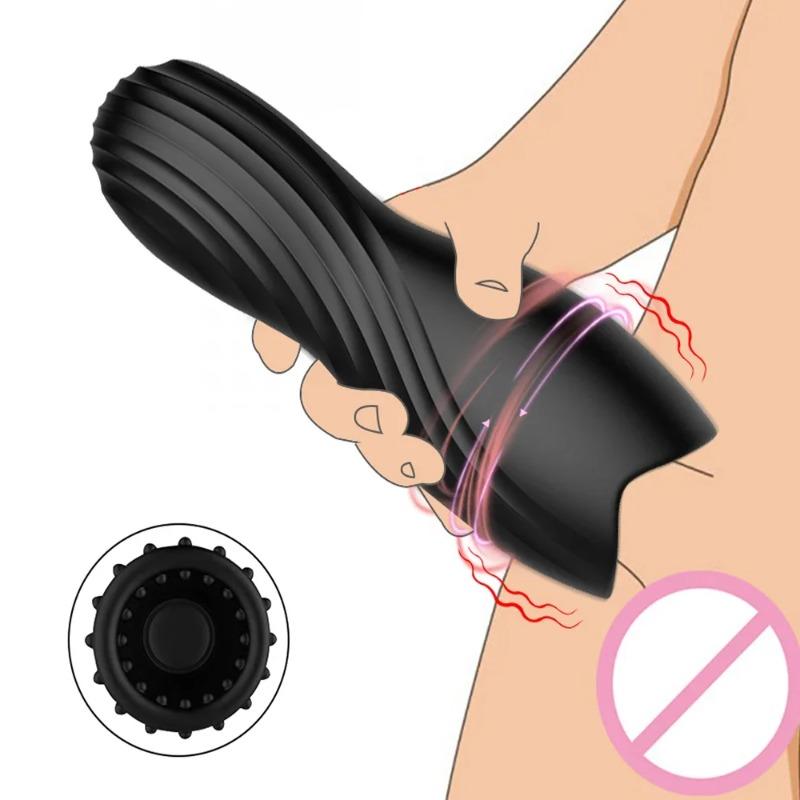 10-Speed Glans Masturbator – Penis Delay Trainer & Oral-Sex Stimulator for Intense Orgasm Control (Men's Adult Game Toy)