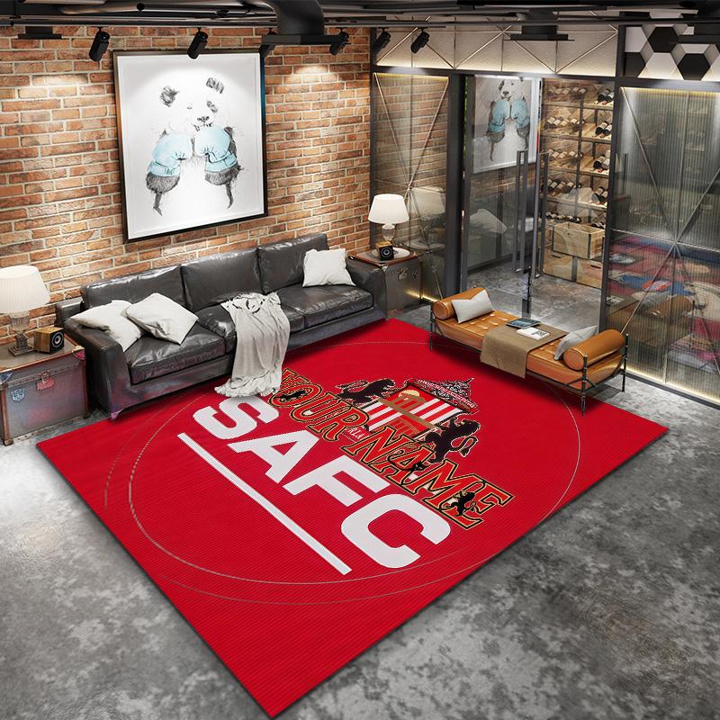 Sunderland Association Football Club Custom Name Carpet Rug For Living Room Bedroom Home Sofa Decoration Kids Play Nonslip Floor Mat