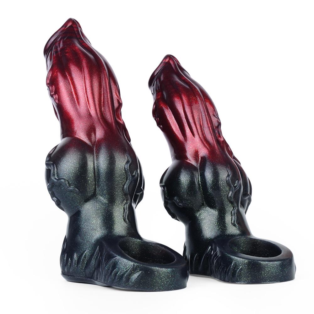 N-5214 Men's Thickened Silicone Wolf Tooth Sleeve - Enlarged Erotic Knot Design.