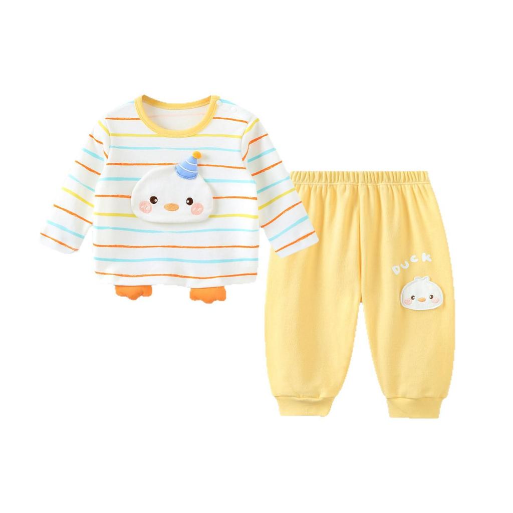 Conjunto de Dos Piezas para Bebé Youqi Primavera y Otoño Sudadera con Capucha y Pantalones de Chándal para Exteriores