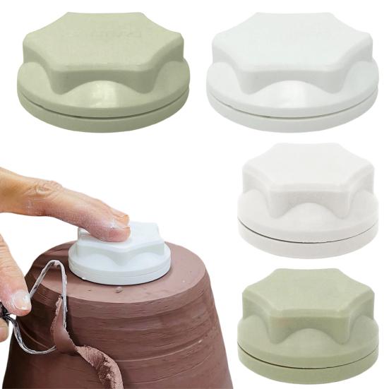 Clay Pottery Throwing Trimming Spinner Tools Compact Portable Easy To Use Ceramic Rotary Clay Spinner Clay Finishing Tools