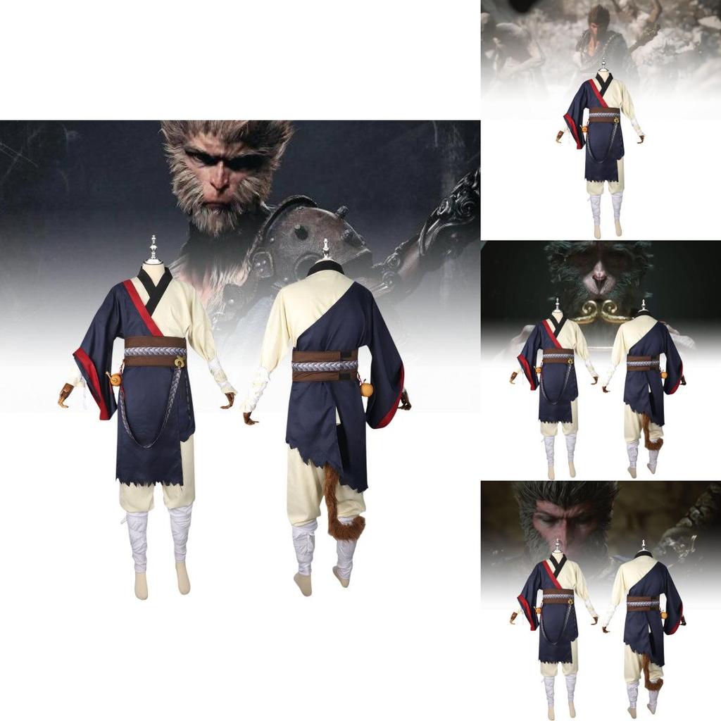 Comfortable Retro Style Black Myth Sun Wukong Cosplay Outfit For Gamers And Fans