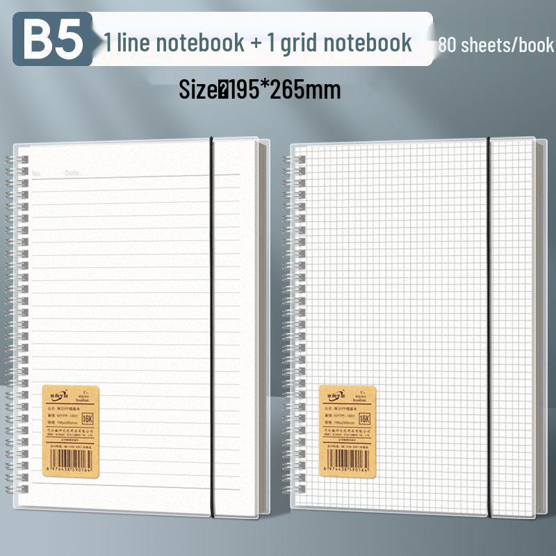 Minimalist Flip Coil Notebook B5/A5 - Thick College/Postgraduate English Record Book