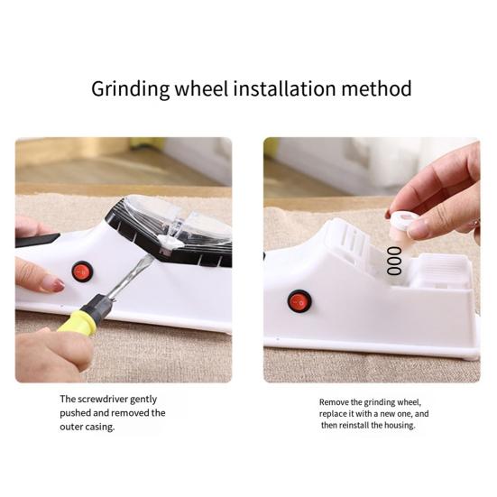 Ηλεκτρική Ξύστρα Μαχαιριών Διπλής Όψης Ξύστρα Κουζίνας για Μαχαίρια Ψαλίδια 5s Γρήγορο Ακόνισμα Οικιακό Εργαλείο Ακονίσματος Μαχαιριών