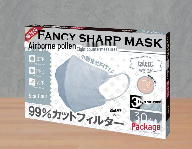 3D Stereo Sun Protection Mask: Thin, Colorful, Breathable, Ear-Proof, Full Japanese Packaging
