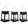 4pcs Metal Hanging Solar Lights Waterproof Outdoor Hanging Lantern Solar-Powered Light for Yard Patio Pathway Porch Garden Decor