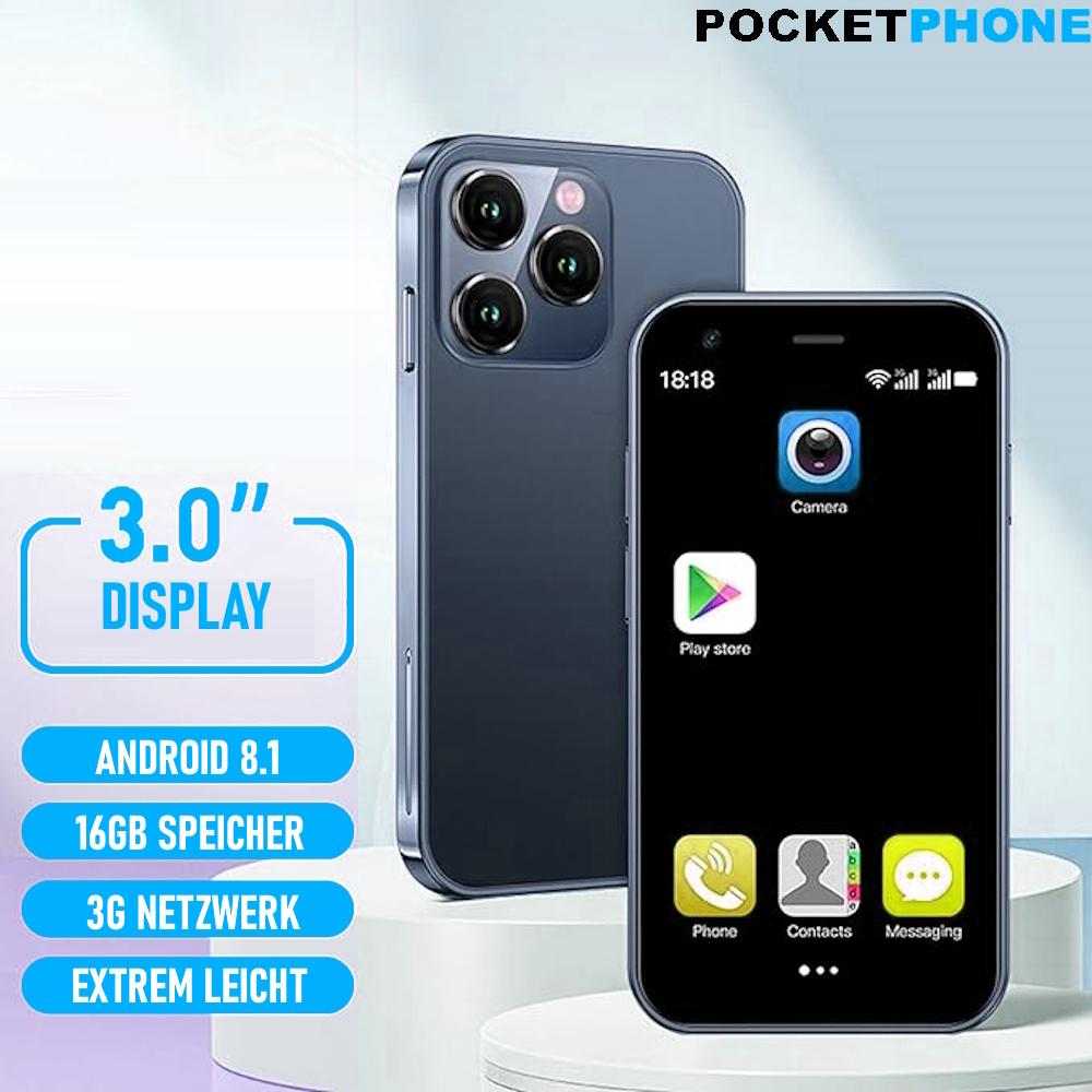 POCKETPHONE XS13 Mini Android Smartphone Mobilní telefon Kapesní telefon Dual Sim 2,5 palce