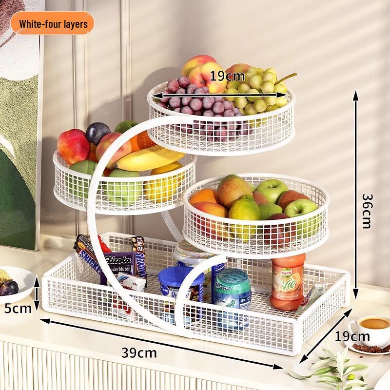 Smooth Sailing Multi-Layer Metal Fruit Basket
