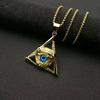 European and American Jewelry, Men's Necklace, Triangular Devil's Eye Pendant 2026.