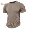 Men's Round Neck T-shirt Cotton Solid Color Short Sleeve Basic Tee Pullover Casual Tee Shirt for Sports Gym Travel Daily Wear