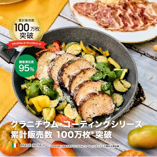 Ballarini Catania Pánev, 20cm, Vyrobeno v Itálii, Vhodná na indukci, 5vrstvý povrch Granitium, [Oficiální japonský produkt] Catania Z1032-036