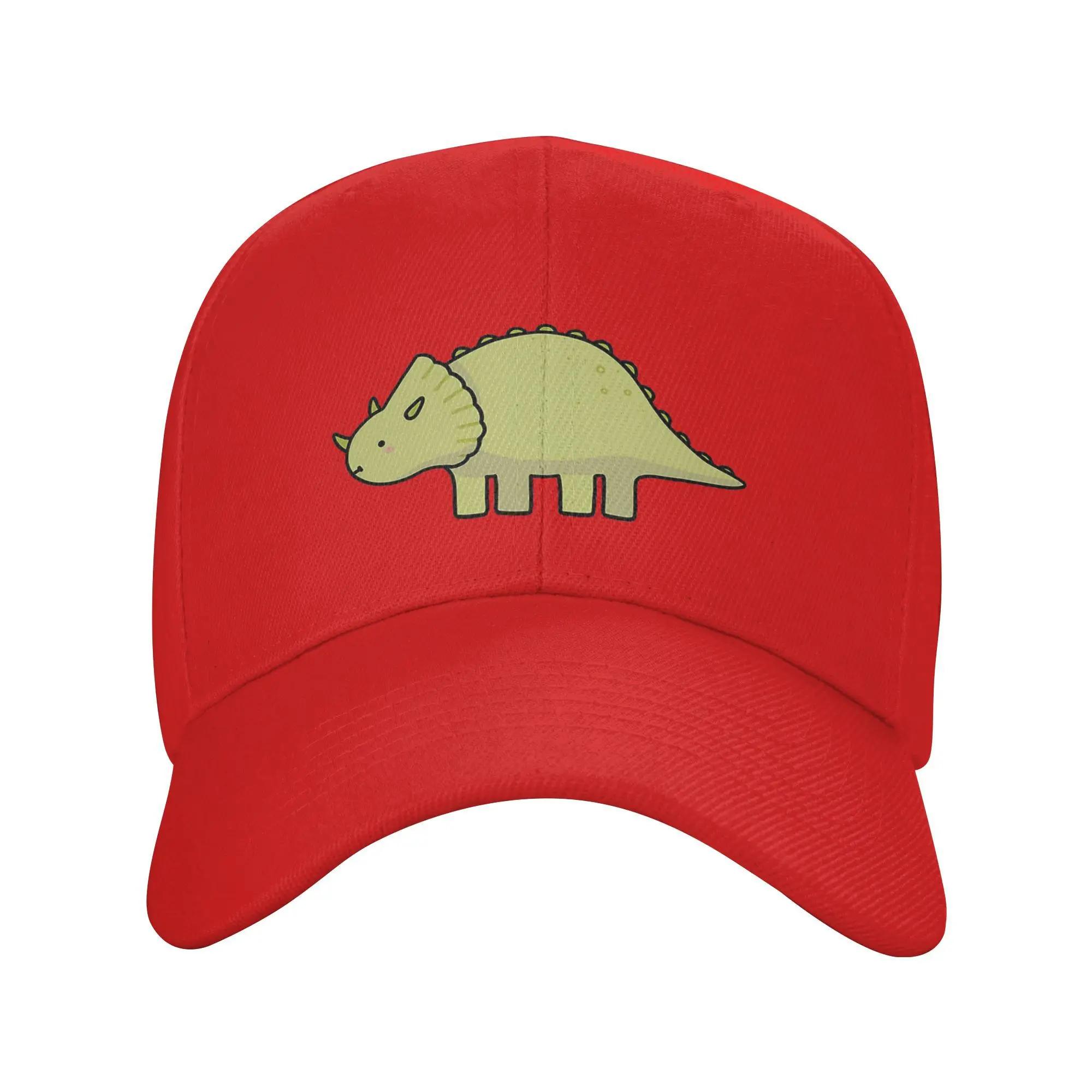 

Unisex Baseball Hats Little Dino Triceratops Dinosaur Illustration Outdoor Streetwear Summer Sports Baseball Caps Casquette Hats One Size