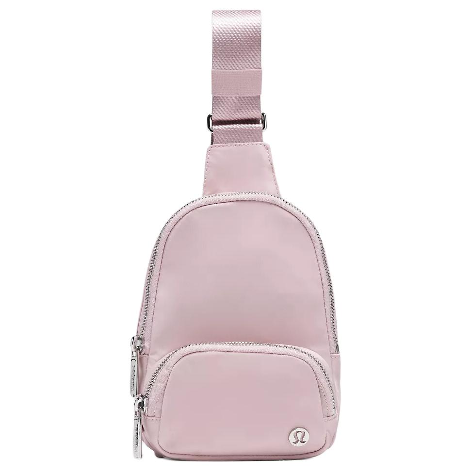 Lululemon Everywhere 2L Metal Logo Zipper Closure Polyester Chest Bag Small Women bags Pink LU9CS4S-069005 Pink