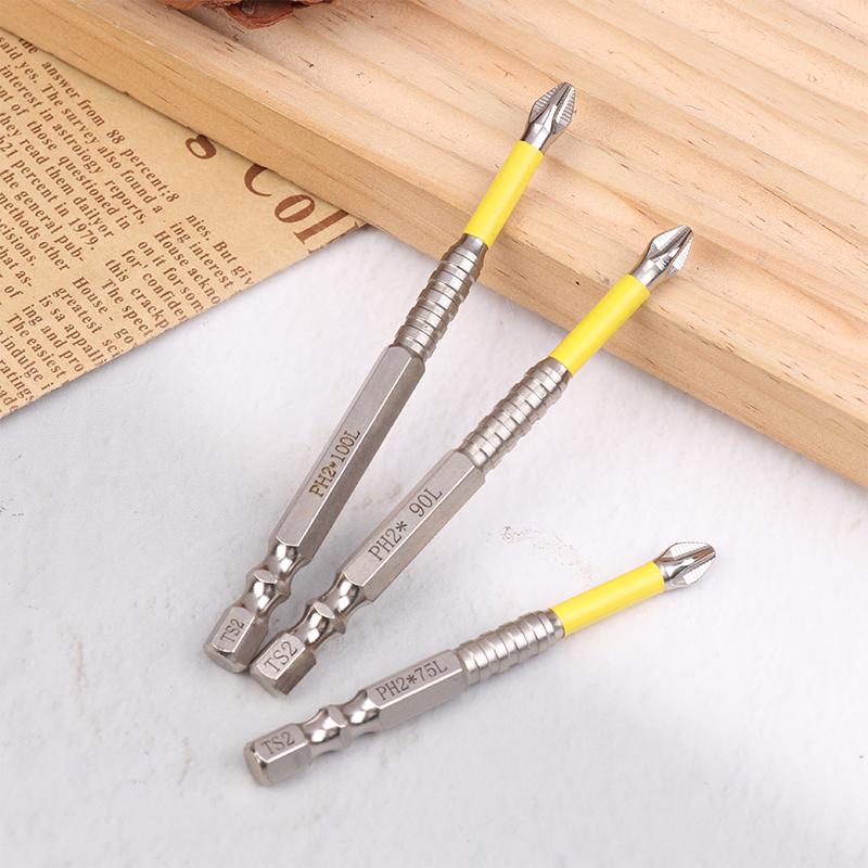 Non-Slip Impact Drill Bit 25/50/65/70/90/150Mm Magnetic Screwdriver Bit Set 1/4 Inch Hexagonal Shank For Electric Drill
