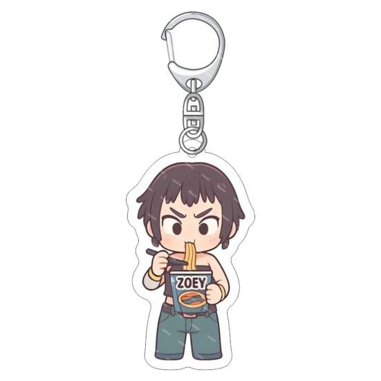 Keychain Pendant 3D Idol Group Design Portable Acrylic Keychain with Metal Lobster Clasp Waterproof Scratch-Proof Key