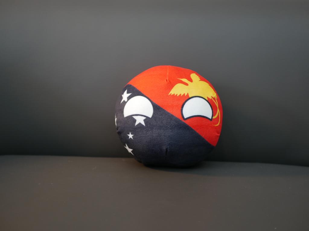 20/10cm Papua-Neuguinea Polandball Plüschtier Countryball Stoffpuppe Anhänger Heimdekoration