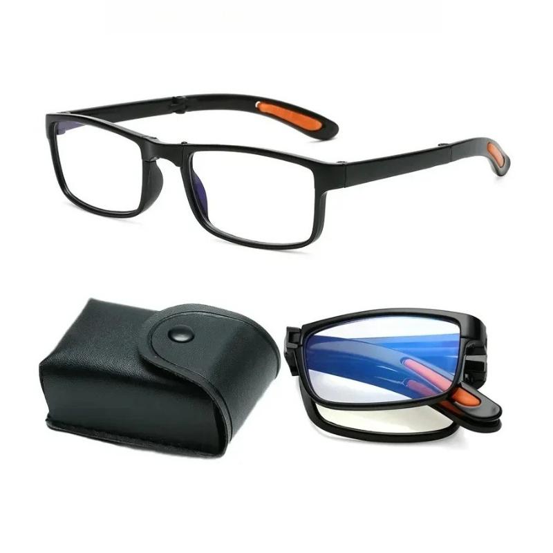 Folding Reading Glasses with Box for Women Men Anti Blue Light Portable Eyewear TR90 Farsight Eyeglasses Diopters +1.0 To +4.0